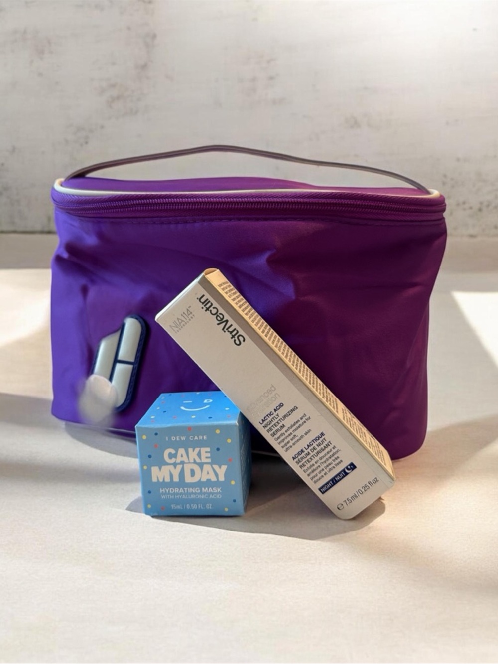 Clinique Makeup Bag + StriVectin Serum & I Dew Care Mask Skincare Bundle NEW
